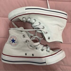 Converse White Classic High Tops 7.5 women